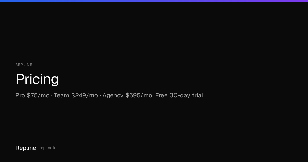 Pricing | Hockey Agent & Advisor CRM — Repline