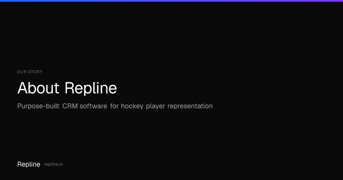 About Repline | Built for Hockey Agents and Advisors